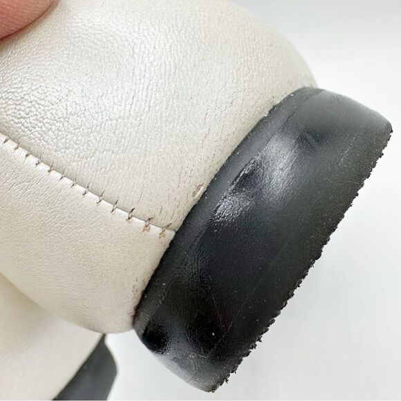 Trotters Womens Pearlized Ivory Leather Slip On Dress Shoe Flats Almond Toe 7 W - Picture 7 of 14